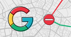 Google Icon with maps background
