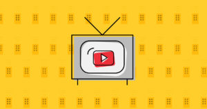 Graphic of YouTube logo on TV set