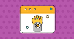 Thanos' gauntlet with emojis instead of Infinity Stones