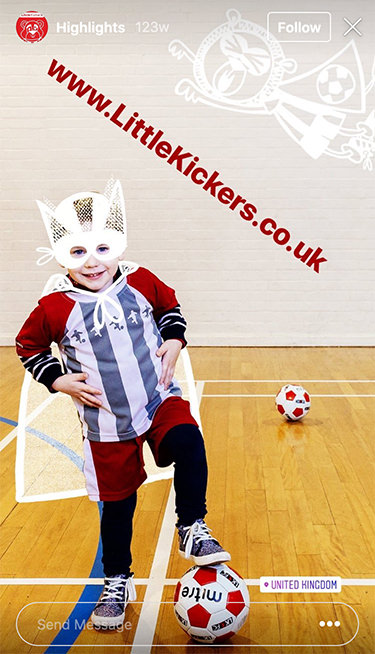 Little Kickers Spark Growth Case Study Instagram example