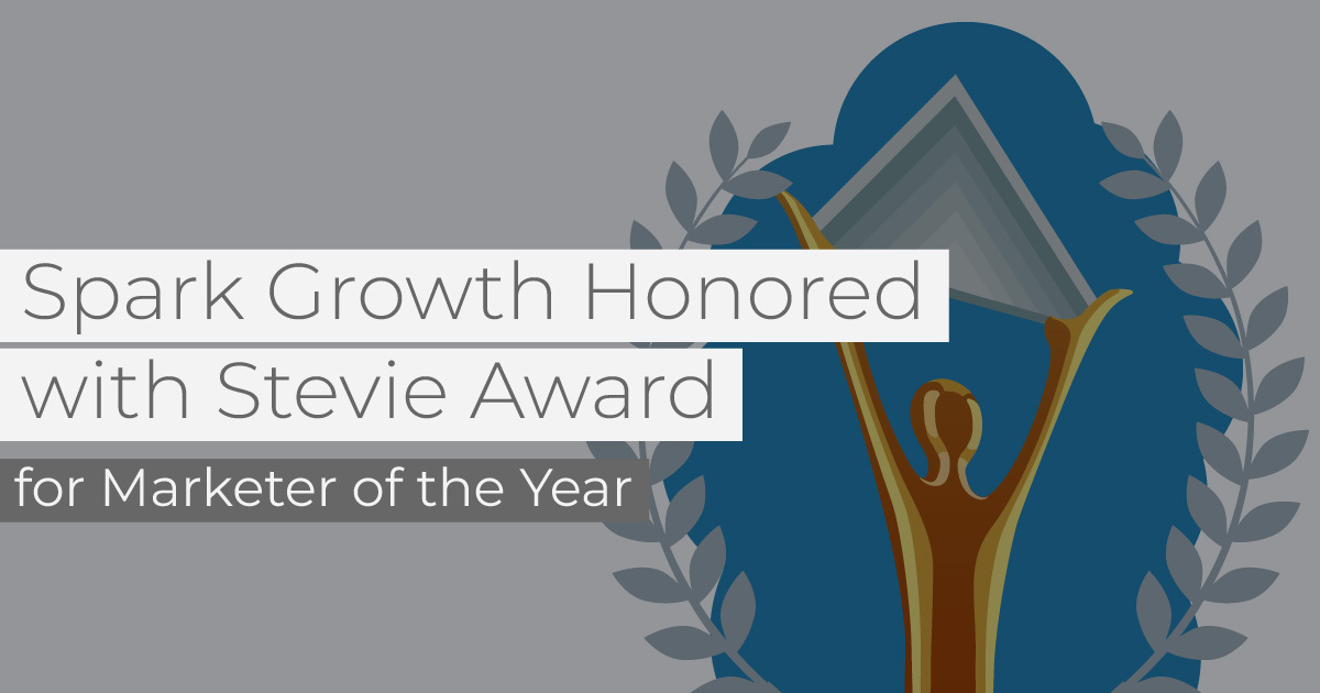 spark growth honored with stevie award for marketer of the year for ecommerce contnributions