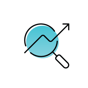Social media landscape analysis icon, a Spark Growth service
