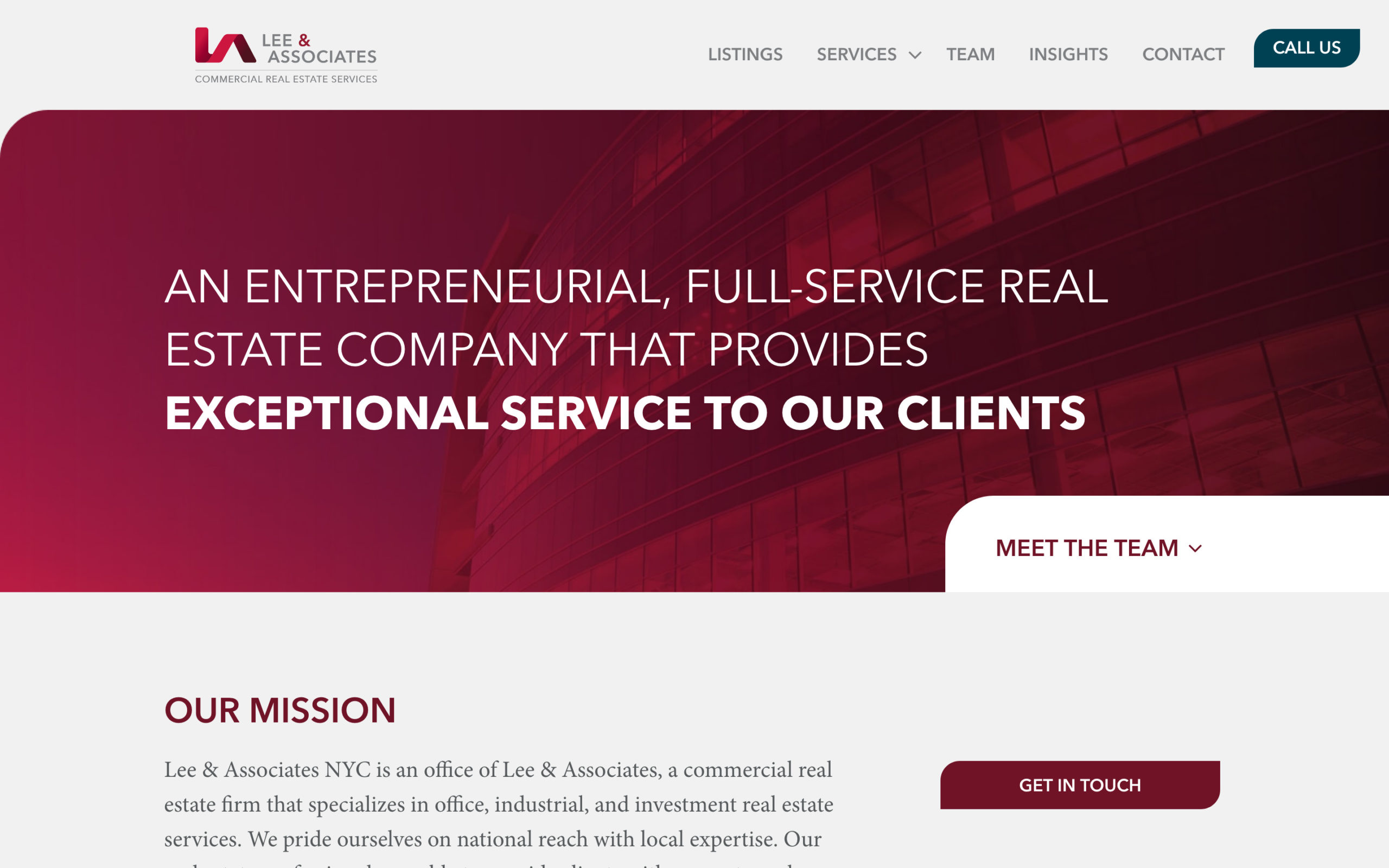 Lee & Associates, Spark Growth website design client
