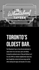 The Wheatsheaf Tavern, Spark Growth website design client