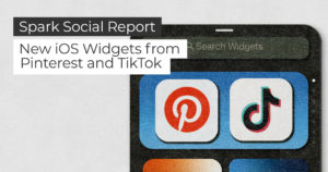 title new ios widgets from pinterest and tiktok with image of phone in the background with pinterest and tiktok app