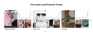 screenshot of pinterest search trends in the united states