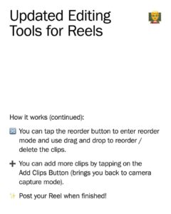 updated tools for reels 2
