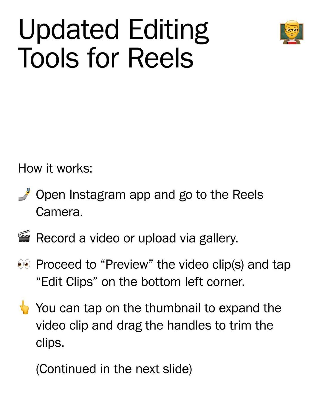 updated tools for reels
