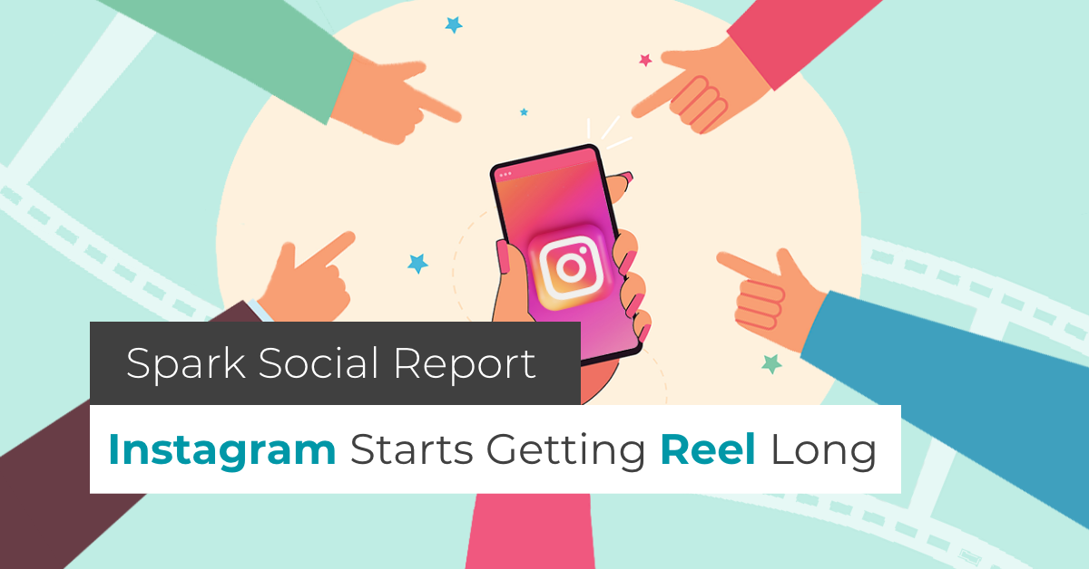 hands pointing at cell phone with instagram logo
