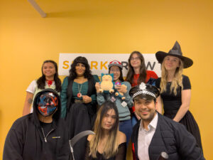 spark growth team halloween photo.